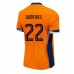 Maillot de foot Pays-Bas Denzel Dumfries #22 Domicile vêtements Europe 2024 Manches Courtes